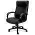 HON Validate Big and Tall Leather Chair, Supports Up to 450 lb, 18.75" to 21.5" Seat Height, Black (VL685SB11)