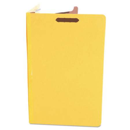 Universal Bright Colored Pressboard Classification Folders, 1 Divider, Legal Size, Yellow, 10/Box (10214)