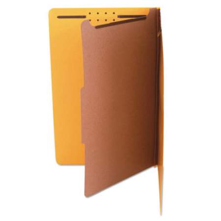 Universal Bright Colored Pressboard Classification Folders, 1 Divider, Legal Size, Yellow, 10/Box (10214)