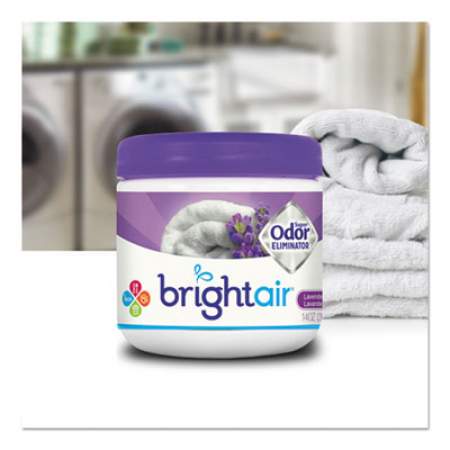 BRIGHT Air Super Odor Eliminator, Lavender and Fresh Linen, Purple, 14 oz Jar, 6/Carton (900014CT)