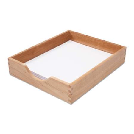 Carver Hardwood Stackable Desk Trays, 1 Section, Letter Size Files, 10.25" x 12.5" x 2.5", Oak (07211)