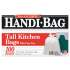 Handi-Bag Super Value Pack, 13 gal, 0.6 mil, 23.75" x 28", White, 100/Box (HAB6FK100)
