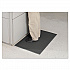 Air Step Anti-Fatigue Mat, Rectangular, Black Ribbed Surface, 24