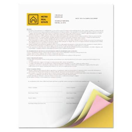 Xerox Vitality Multipurpose Carbonless 4-Part Paper, 8.5 x 11, Goldenrod/Pink/Canary/White, 5,000/Carton (3R12856)