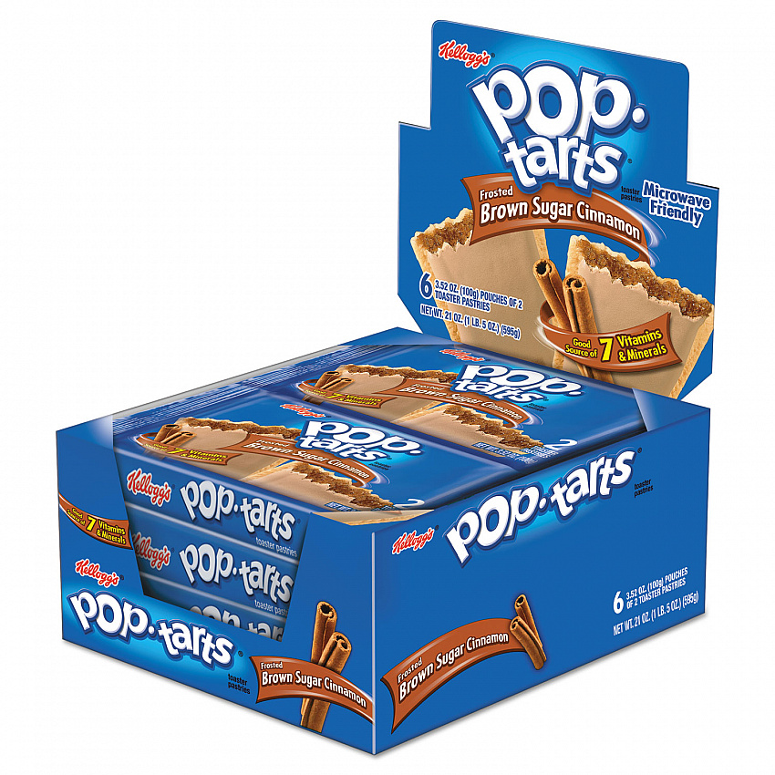 Pop Tarts, Frosted Brown Sugar Cinnamon, 3.52 oz, 2/Pack, 6 Packs/Box (31131)
