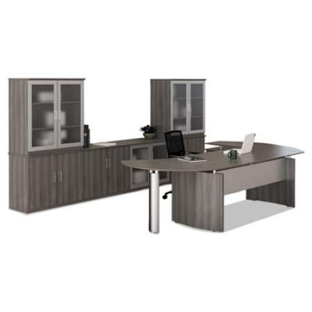 Safco Medina Series Laminate Curved Desk Top, 72" x 36", Gray Steel (MNDT72LGS)