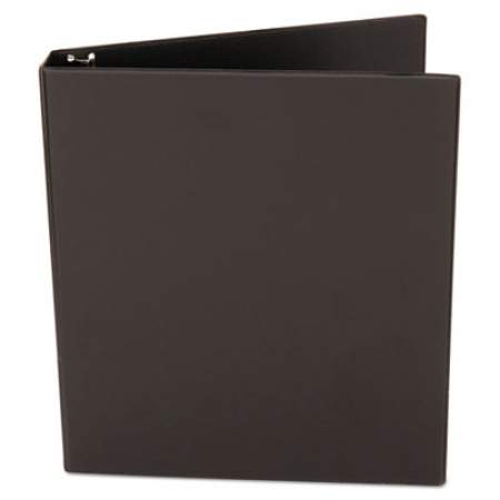Universal Deluxe Non-View D-Ring Binder with Label Holder, 3 Rings, 1" Capacity, 11 x 8.5, Black (20761)