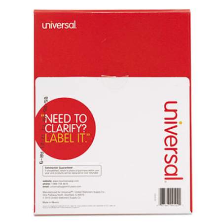Universal Copier Mailing Labels, Copiers, 1 x 2.81, White, 33/Sheet, 100 Sheets/Box (90102)