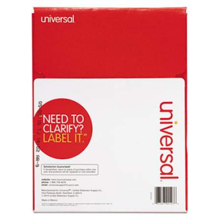 Universal Copier Mailing Labels, Copiers, 2 x 4.25, White, 10/Sheet, 100 Sheets/Box (90107)