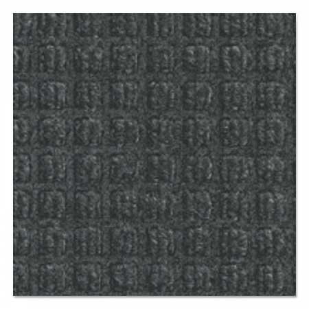 Super-Soaker Wiper/Scraper Mat with Gripper Bottom, Rectangular, Charcoal Gray Loop Pile Surface, 36