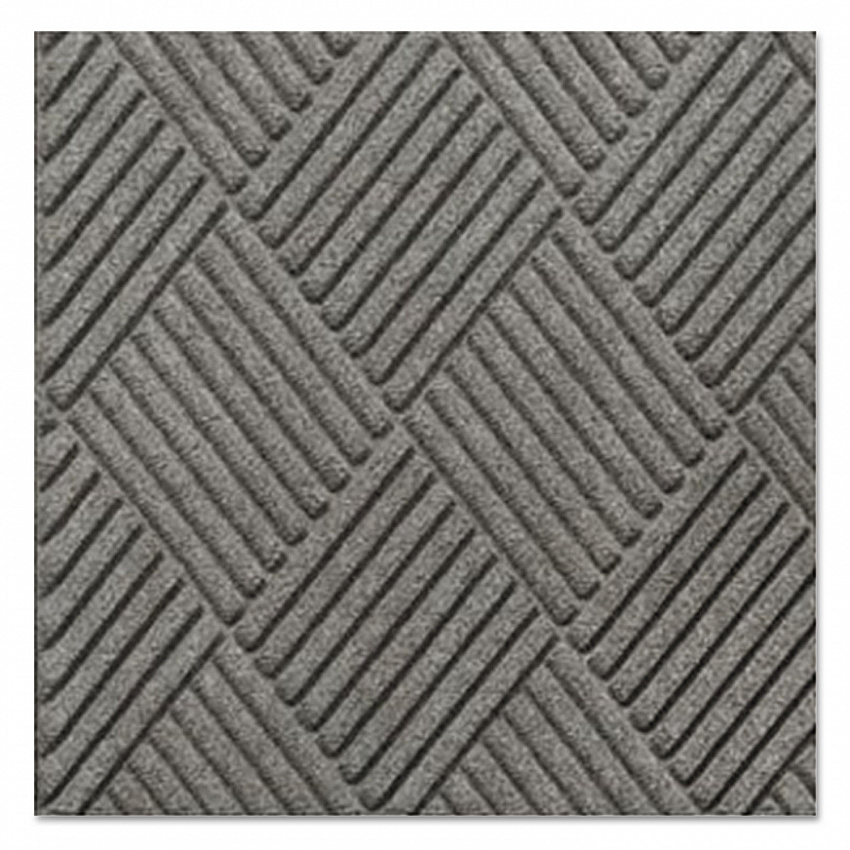 Super-Soaker Diamond Wiper/Scraper Mat, Rectangular, Slate Green Carpeted Surface, 36" x 10 ft (S1R310ST)