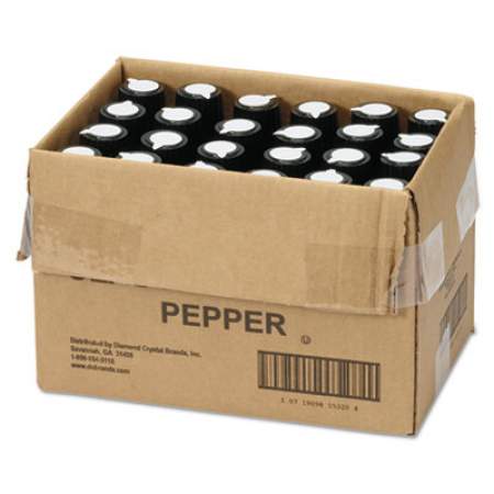 Diamond Crystal Classic Black Disposable Pepper Shakers, 1.5 oz, 48/Carton (15320)