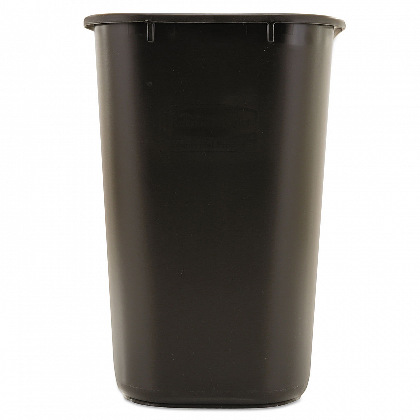 Deskside Plastic Wastebasket, 7 gal, Plastic, Black (295600BK)
