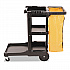 Multi-Shelf Cleaning Cart, Plastic, 4 Shelves, 1 Bin, 20
