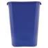 Rubbermaid Commercial Large Deskside Recycle Container with Symbol, Rectangular, Plastic, 41.25 qt, Blue (295773BE)