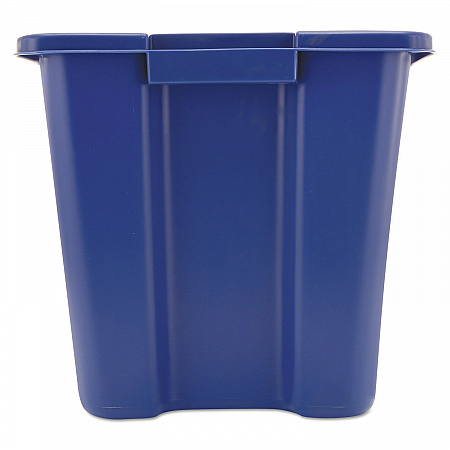 Stacking Recycle Bin, 14 gal, Polyethylene, Blue (571473BE)
