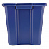 Stacking Recycle Bin, 14 gal, Polyethylene, Blue (571473BE)