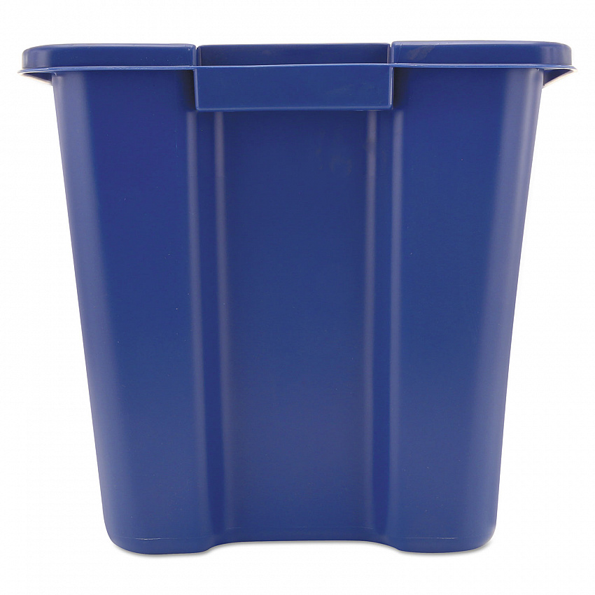 Stacking Recycle Bin, 14 gal, Polyethylene, Blue (571473BE)