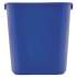 Rubbermaid Commercial Small Deskside Recycling Container, Rectangular, Plastic, 13.63 qt, Blue (295573BE)