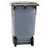 Rubbermaid Commercial Brute Rollout Container, Square, Plastic, 50 gal, Gray (9W27GY)