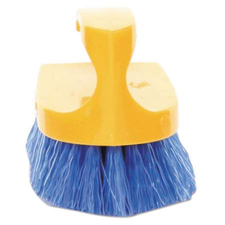 Rubbermaid Commercial Long Handle Scrub Brush, 6" Brush, Yellow Plastic Handle/Blue Bristles (6482COB)