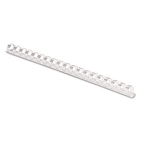 Fellowes Plastic Comb Bindings, 1/2" Diameter, 90 Sheet Capacity, White, 100 Combs/Pack (52372)