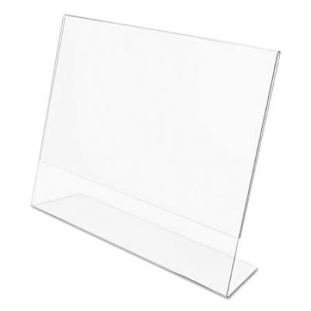 deflecto Classic Image Slanted Sign Holder, Landscaped, 11 x 8 1/2 Insert, Clear (66701)