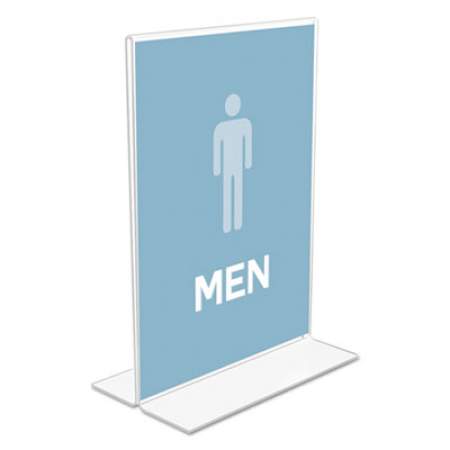 deflecto Classic Image Double-Sided Sign Holder, 5 x 7 Insert, Clear (69101)