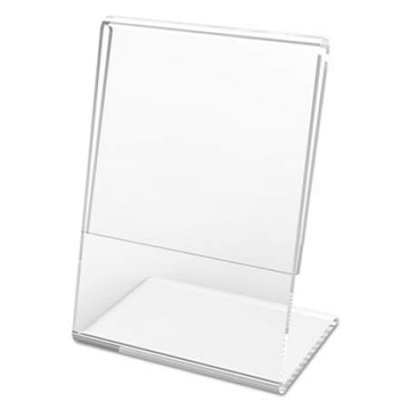 deflecto Clips Grips Tags Mini Tabletop Sign Holder, 3 x 1 1/2 x 4, Clear, 10/Pack (20006)