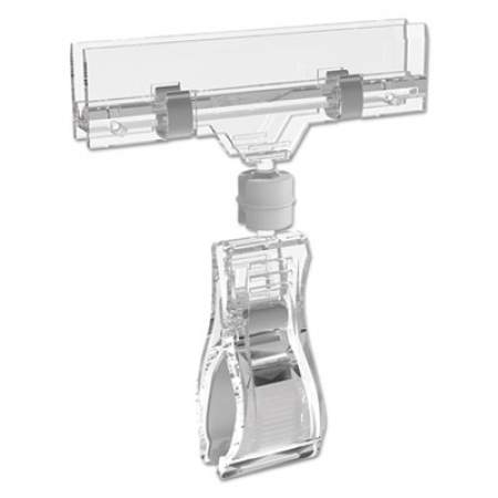 deflecto Clips Grips Tags VersaGrip Clip Sign Holder w/Large Clip, 4 1/8", Clear, 5/Pack (20007)