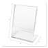 deflecto Clips Grips Tags Mini Tabletop Sign Holder, 3 x 1 1/2 x 4, Clear, 10/Pack (20006)