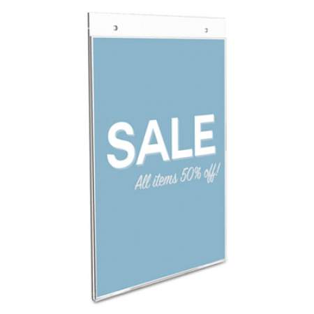 deflecto Classic Image Wall-Mount Sign Holder, Portrait, 8 1/2 x 11, Clear (68201)