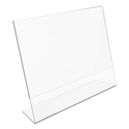 deflecto Classic Image Slanted Sign Holder, Landscaped, 11 x 8 1/2 Insert, Clear (66701)
