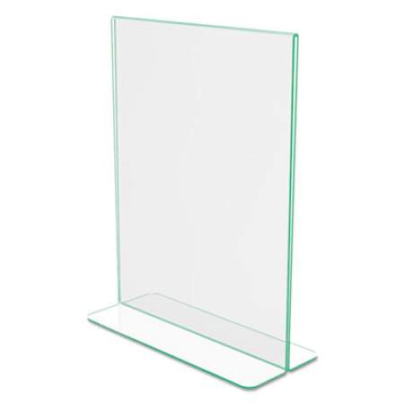 deflecto Superior Image Premium Green Edge Sign Holders, 8 1/2 x 11 Insert, Clear/Green (5991790)