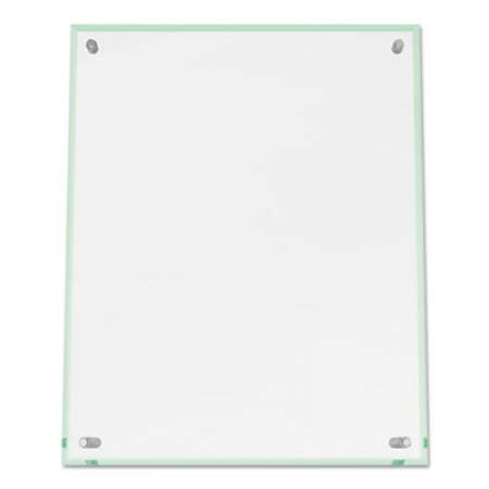 deflecto Superior Image Beveled Edge Sign Holder, Letter Insert, Clear/Green-Tinted Edges (799693)