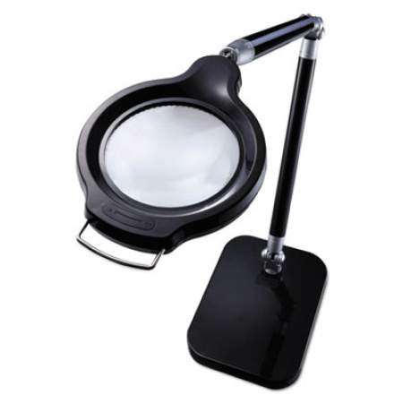BLACK+DECKER PureOptics Summit Zoom Ultra Reach Magnifier LED Desk Light, 2 Prong, 29", Black (LEDARCMAGBLK)