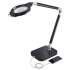 BLACK+DECKER PureOptics Summit Zoom Ultra Reach Magnifier LED Desk Light, 2 Prong, 29", Black (LEDARCMAGBLK)