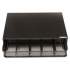 Safco One Drawer Hospitality Organizer, 5 Compartments, 12 1/2 x 11 1/4 x 3 1/4, Bk (3274BL)