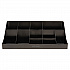 11-Compartment Coffee Condiment Organizer, 18.25 x 6.63 x 9.78, Black (COMORGBLK)