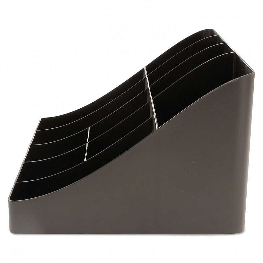 11-Compartment Coffee Condiment Organizer, 18.25 x 6.63 x 9.78, Black (COMORGBLK)