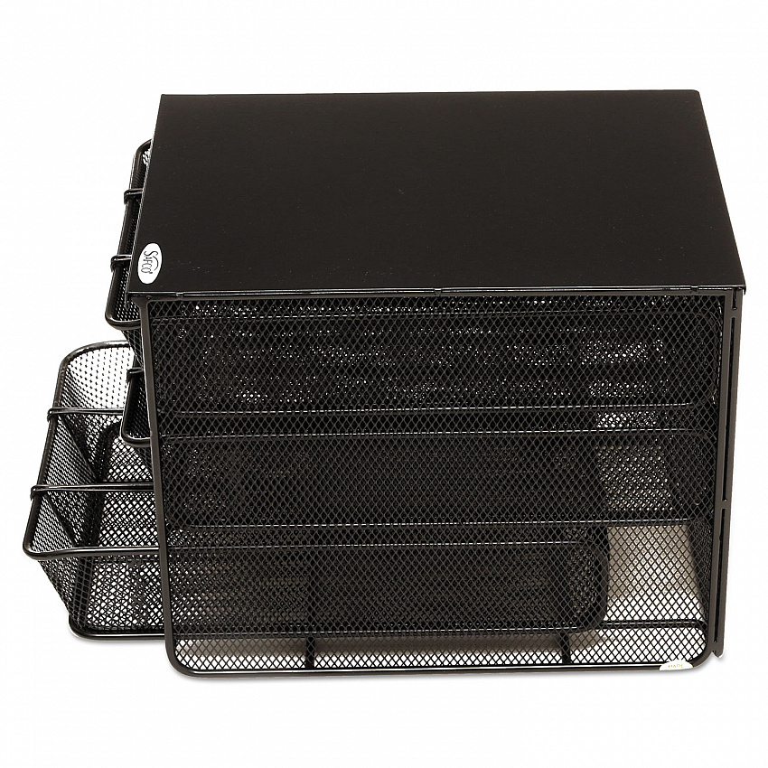 Onyx Three Drawer Hospitality Organizer, 7 Compartments, 11.5 x 8.25 x 8.25, Black (3275BL)