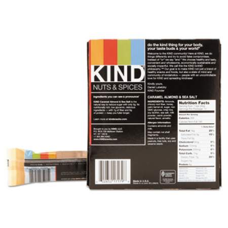KIND Nuts and Spices Bar, Caramel Almond and Sea Salt, 1.4 oz Bar, 12/Box (18533)