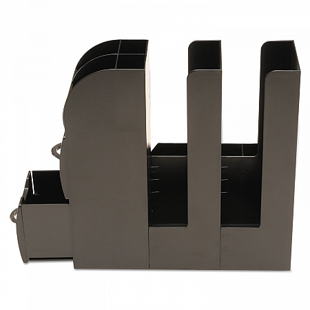 Coffee Condiment Caddy Organizer, 10 Compartments, 5.4 x 11 x 12.6, Black (CAD01BLK)