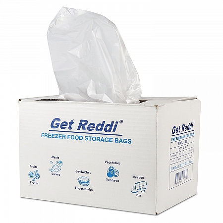 Get Reddi Freezer Food Storage Bags for Full-Size Bun Pans, Includes Twist-Ties, 27