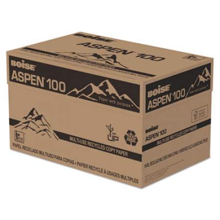 Boise ASPEN 100 Multi-Use Recycled Paper, 92 Bright, 20lb, 8.5 x 14, White, 500 Sheets/Ream, 10 Reams/Carton (054924)