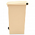 Indoor Utility Step-On Waste Container, 12 gal, Plastic, Beige (6144BEI)