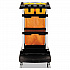 High Capacity Cleaning Cart, Plastic, 4 Shelves, 2 Bins, 21.75