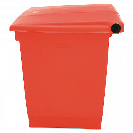 Indoor Utility Step-On Waste Container, 8 gal, Plastic, Red (6143RED)