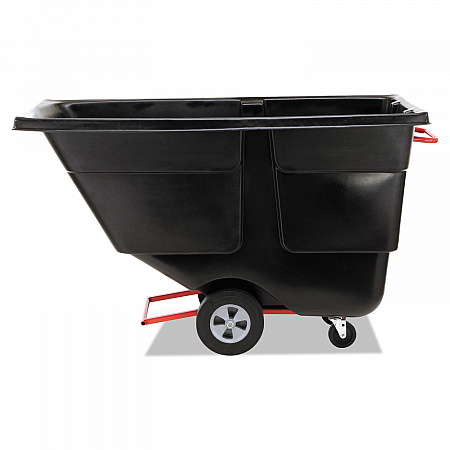 1 cu yd BRUTE Rotomolded Tilt Truck, 850 lb Capacity, Black (1314BLA)