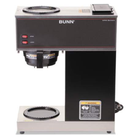 BUNN VPR Two Burner Pourover Coffee Brewer, Stainless Steel, Black